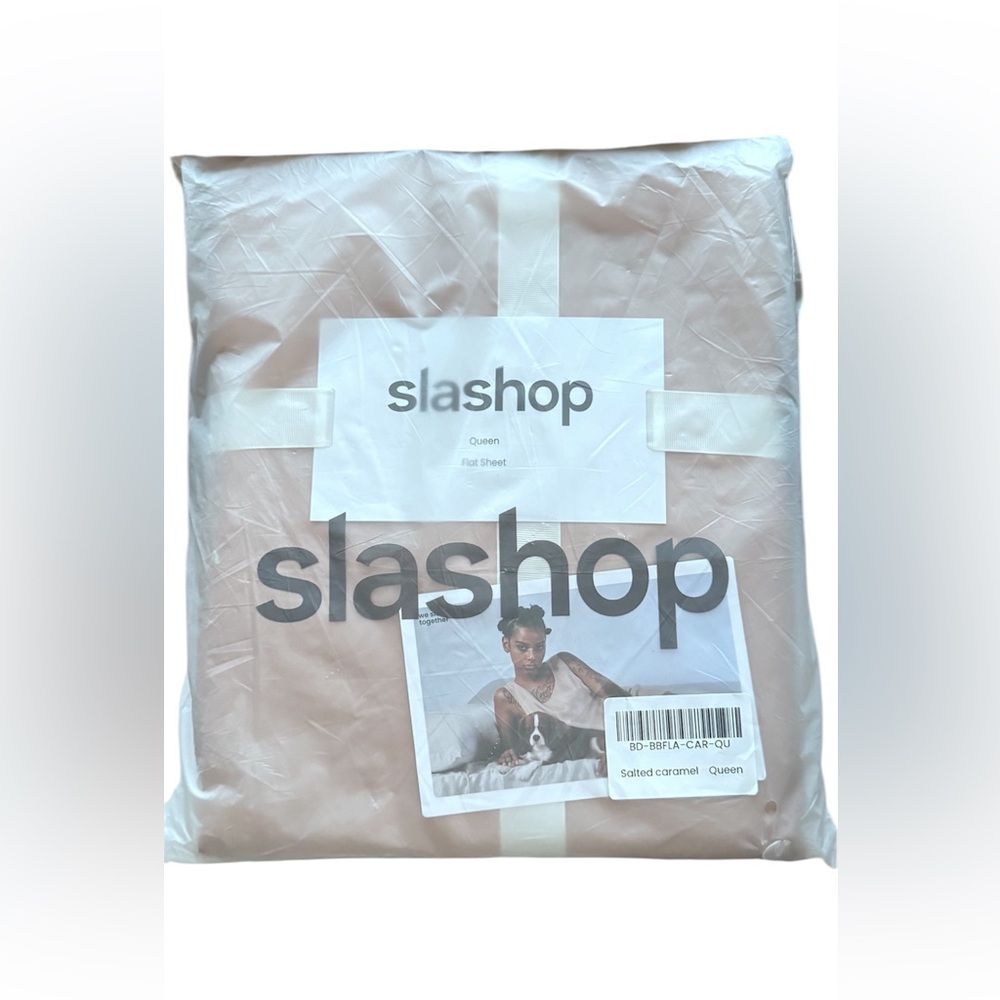 Slashop flat sheet pet dog cat hair repellent - QUEEN SIZE SALTED CARAMEL